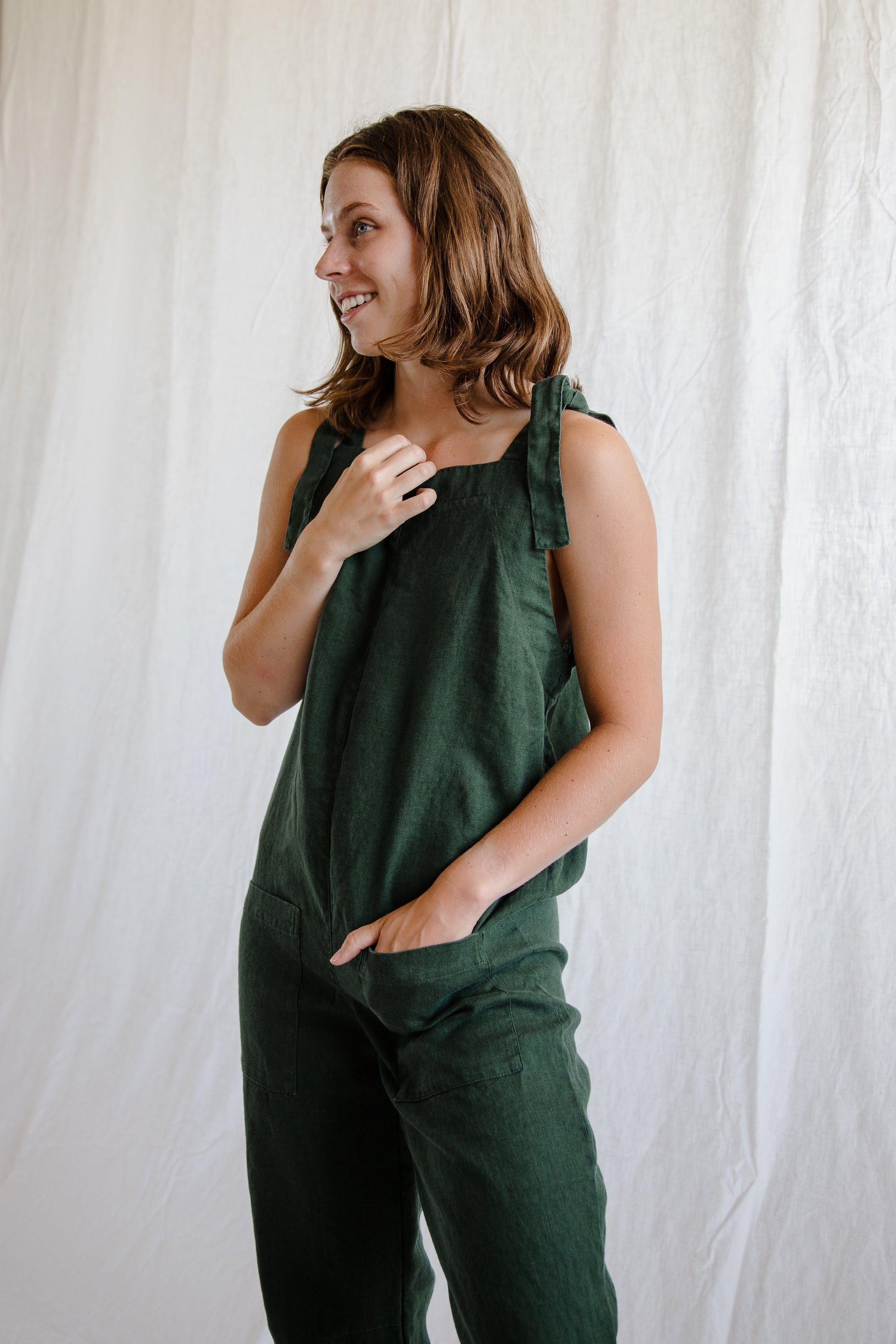 Linen Romper - cedarandvine