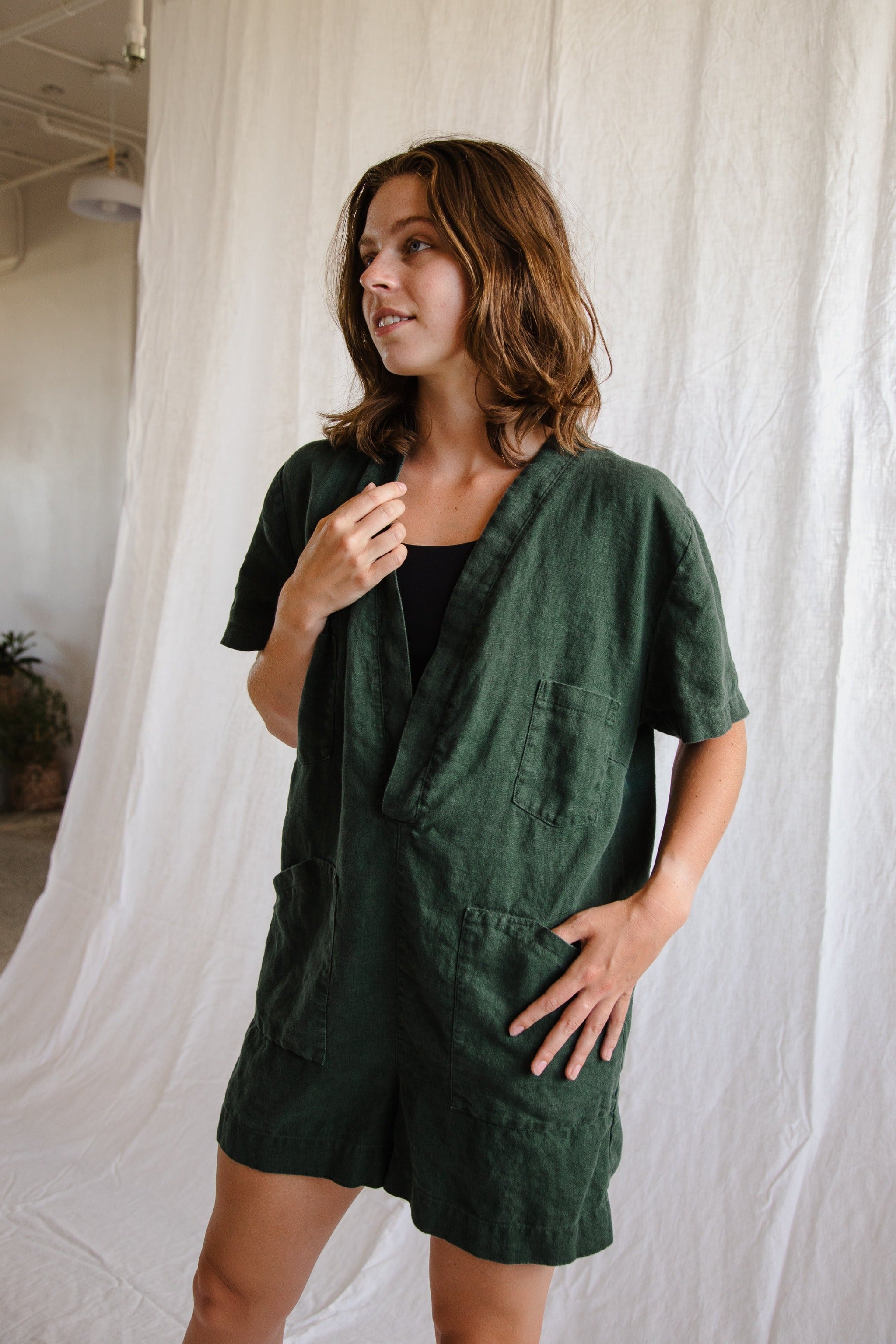 Mini Utility Romper - cedarandvine