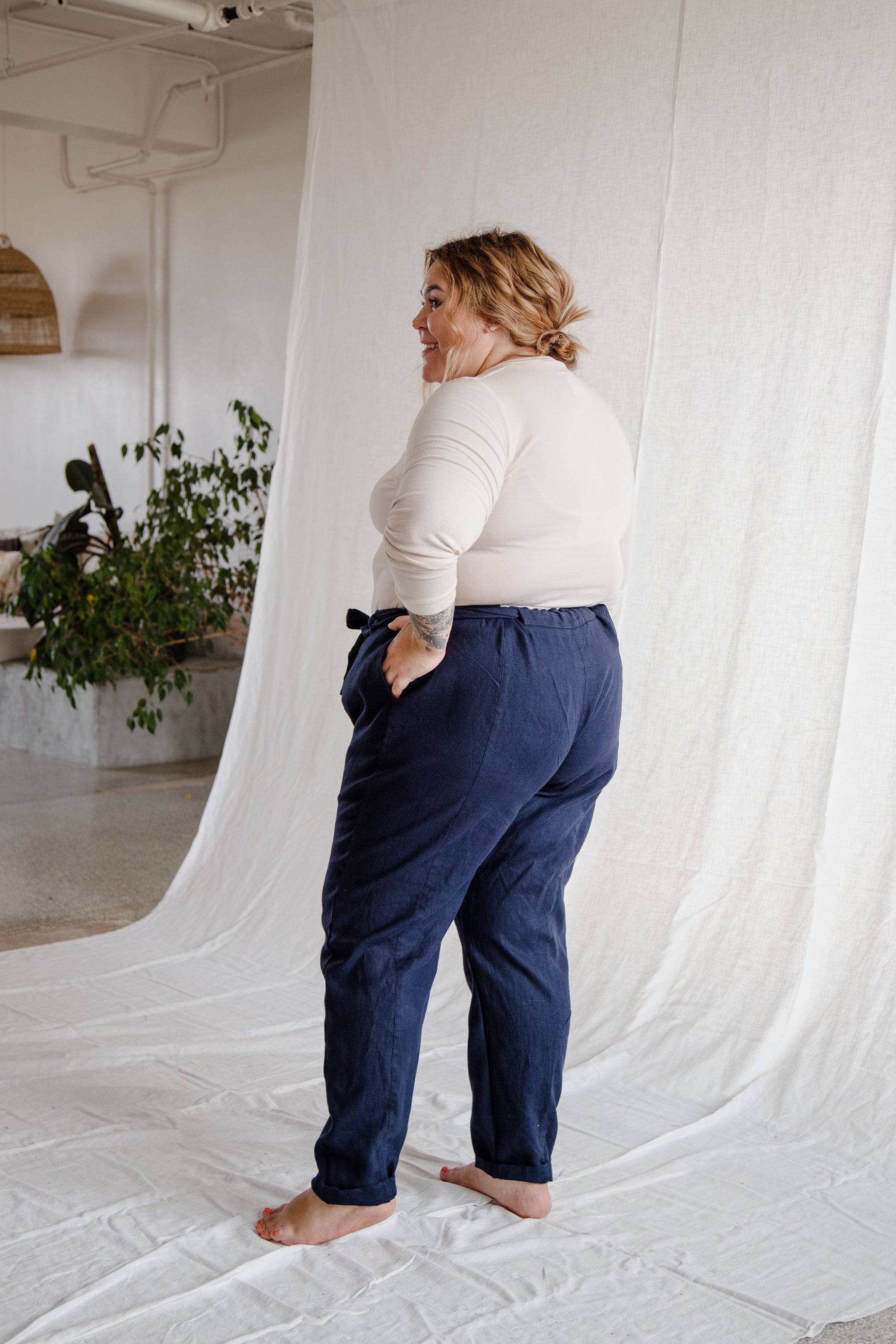 Linen Wrap Pant - cedarandvine