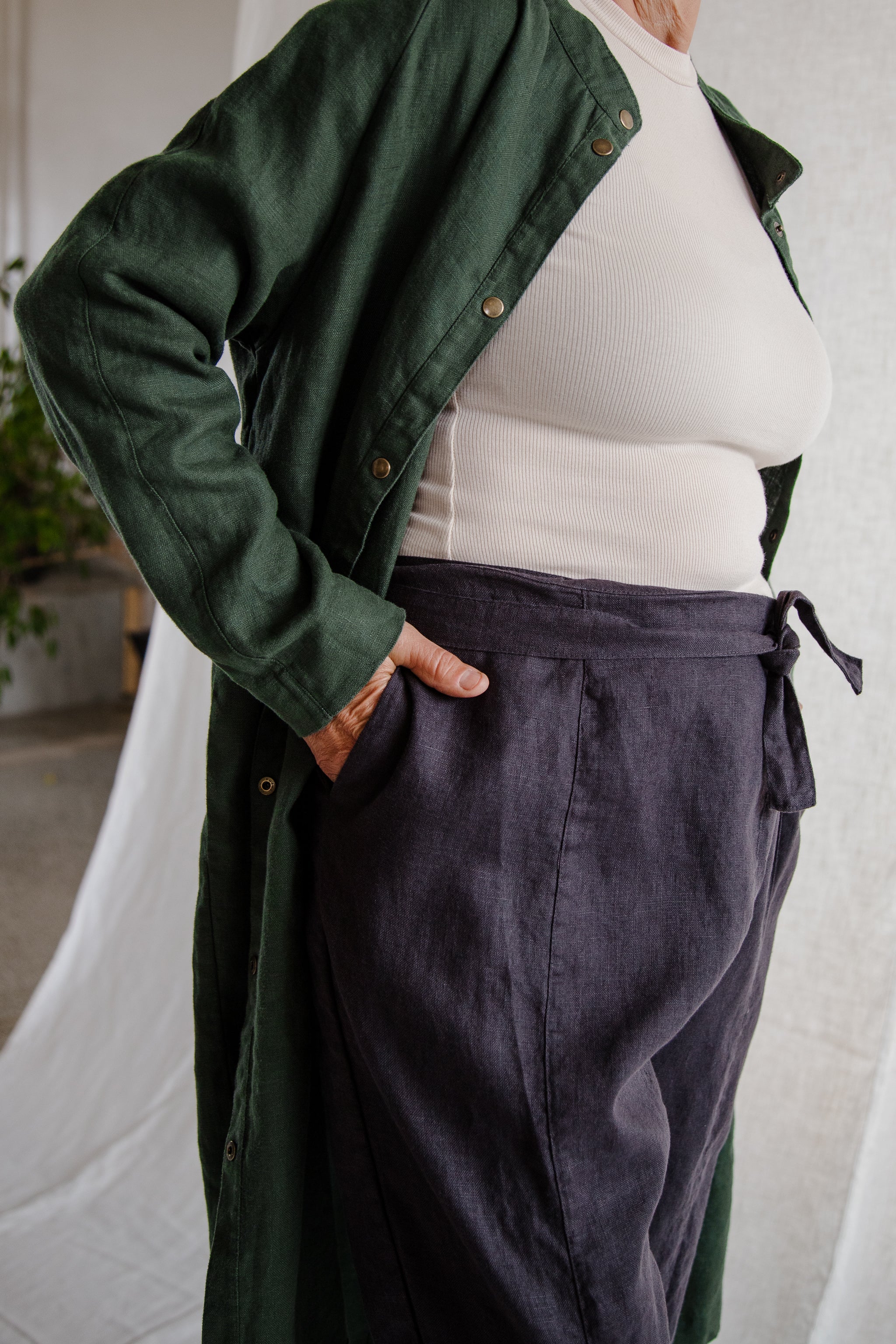 Linen Wrap Pant - cedarandvine