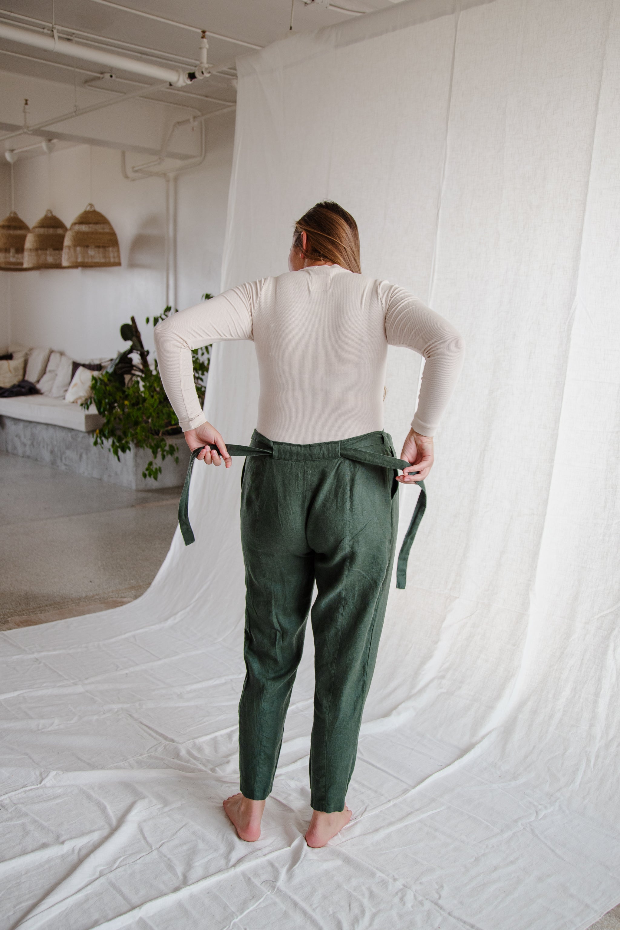 Linen Wrap Pant - cedarandvine