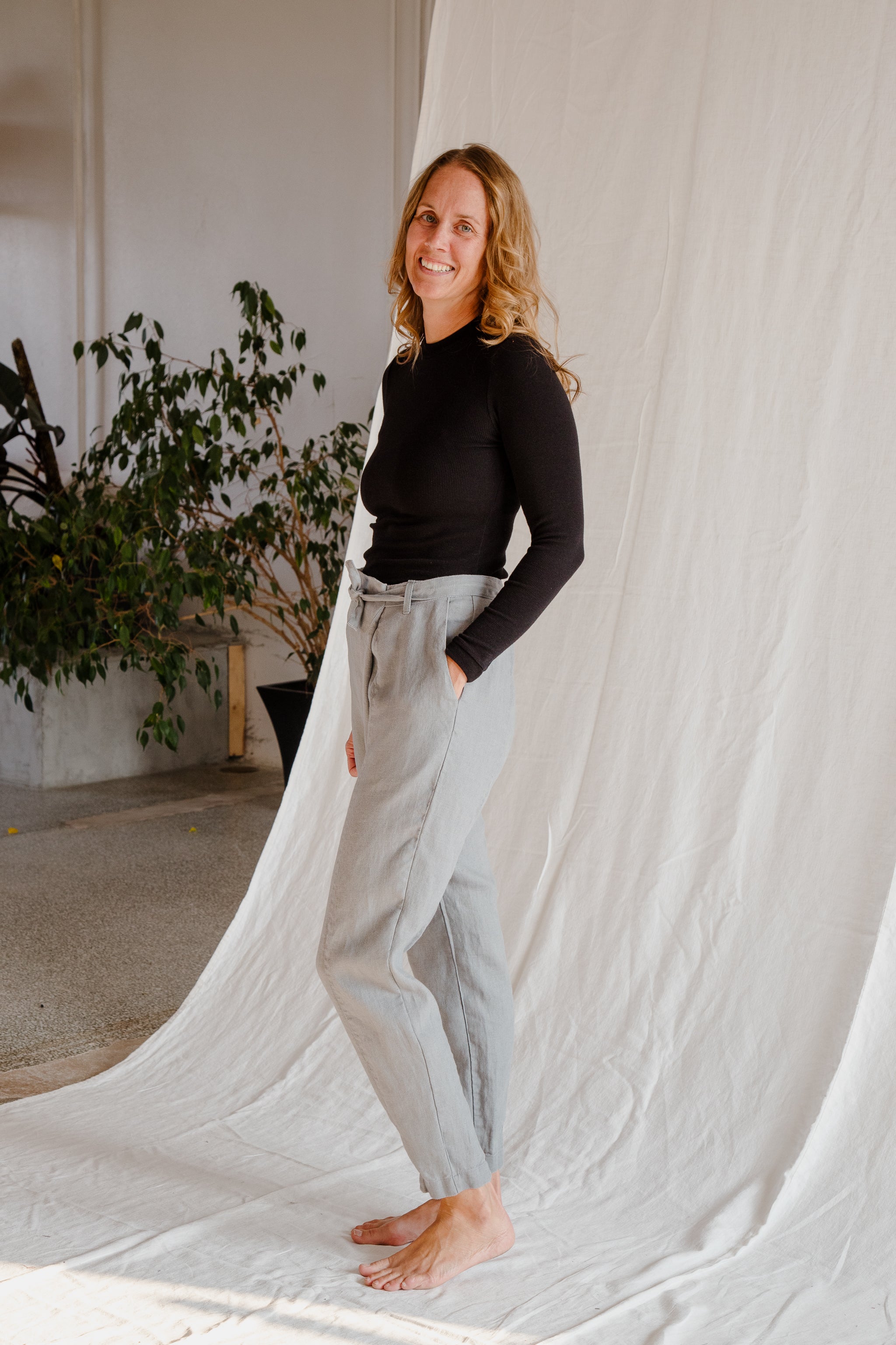 Linen Wrap Pant - cedarandvine