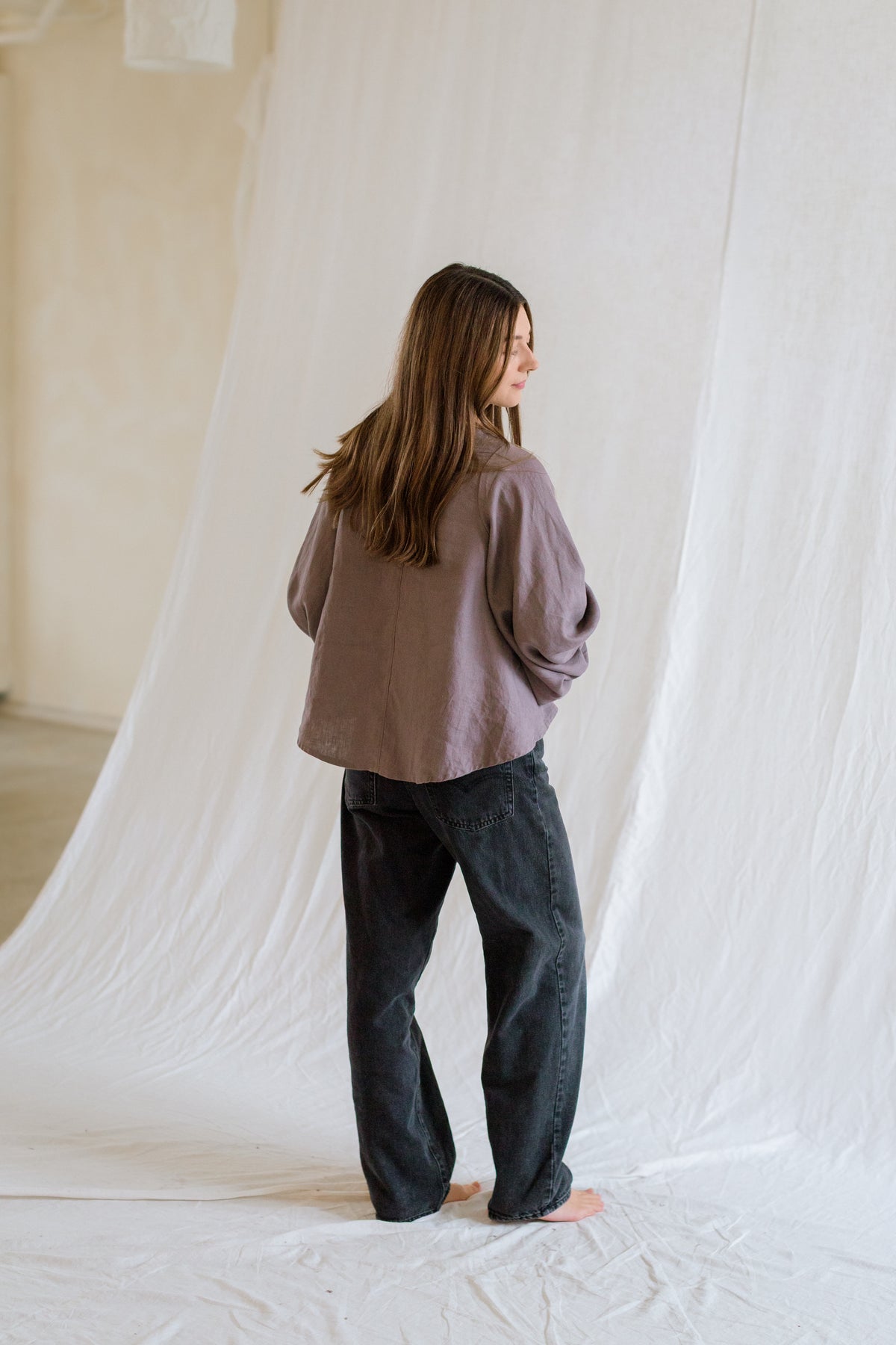 Key-Hole Bishop Blouse