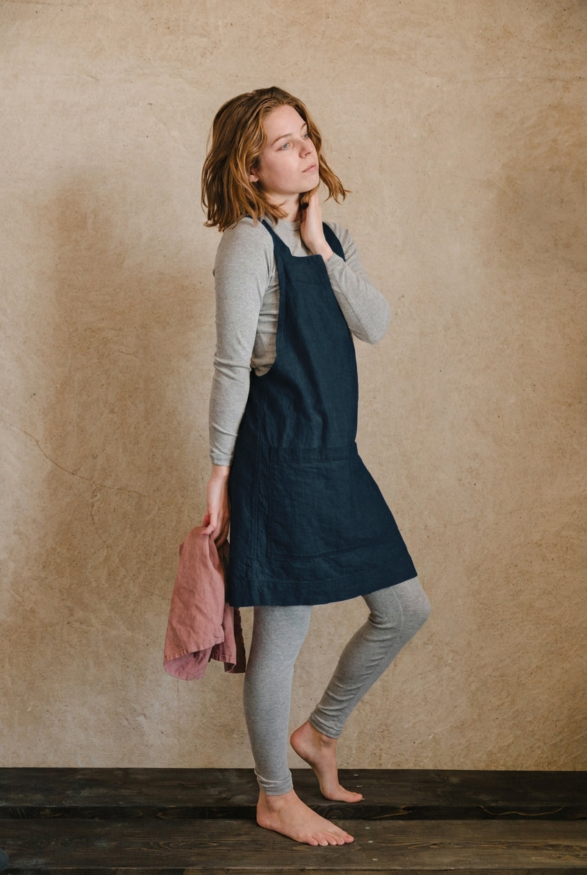 Linen Utility Apron - cedarandvine
