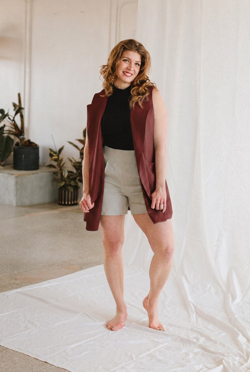 Linen Vest - cedarandvine