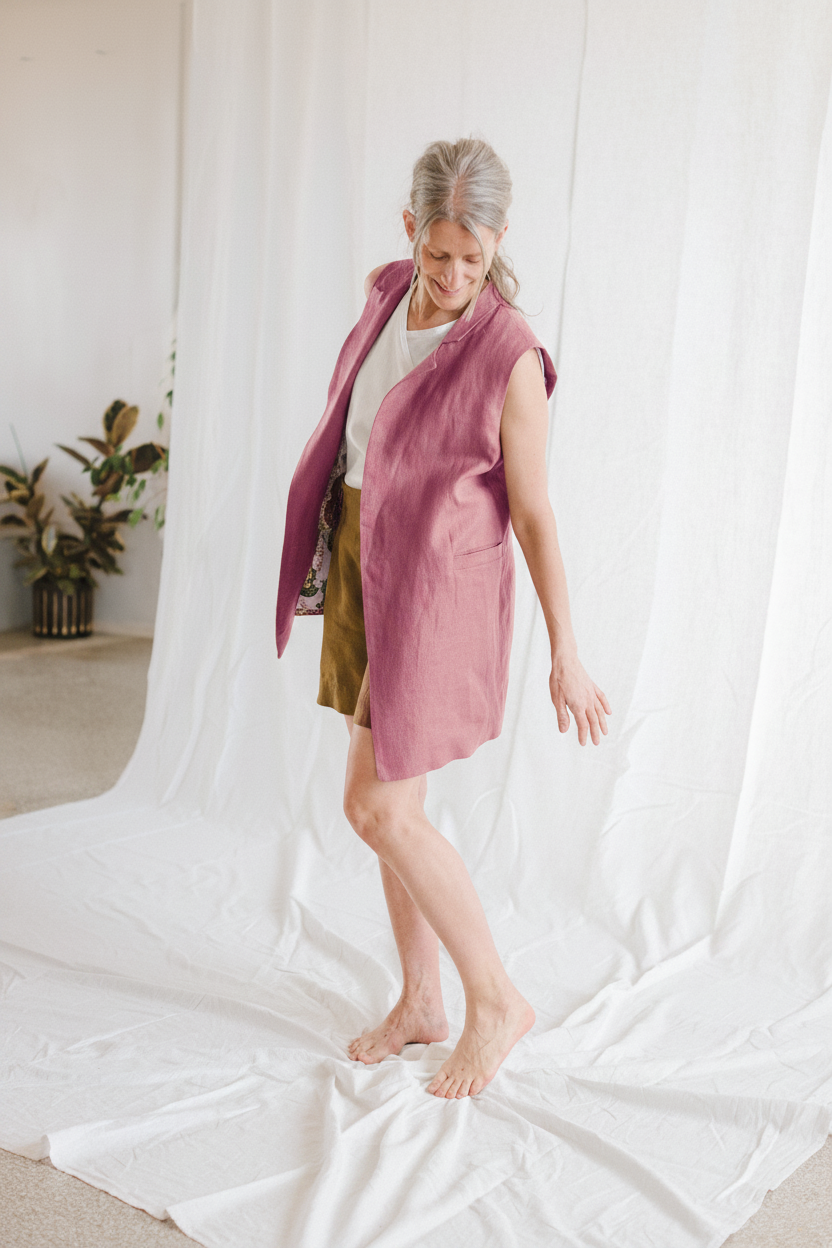 Linen Vest - cedarandvine