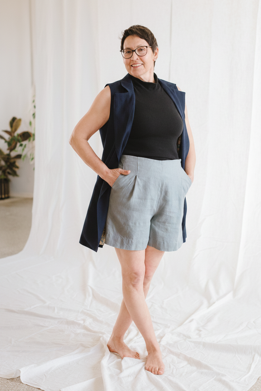 Linen Vest - cedarandvine