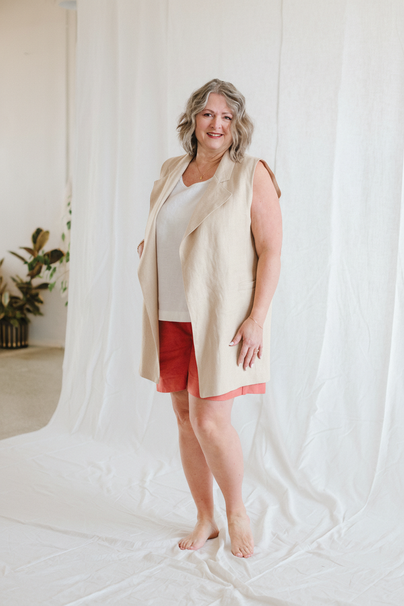 Linen Vest - cedarandvine