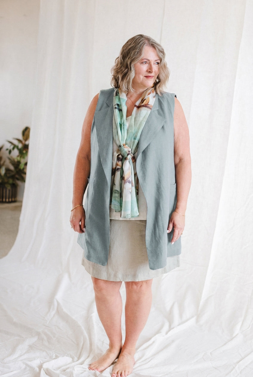 Linen Vest - cedarandvine