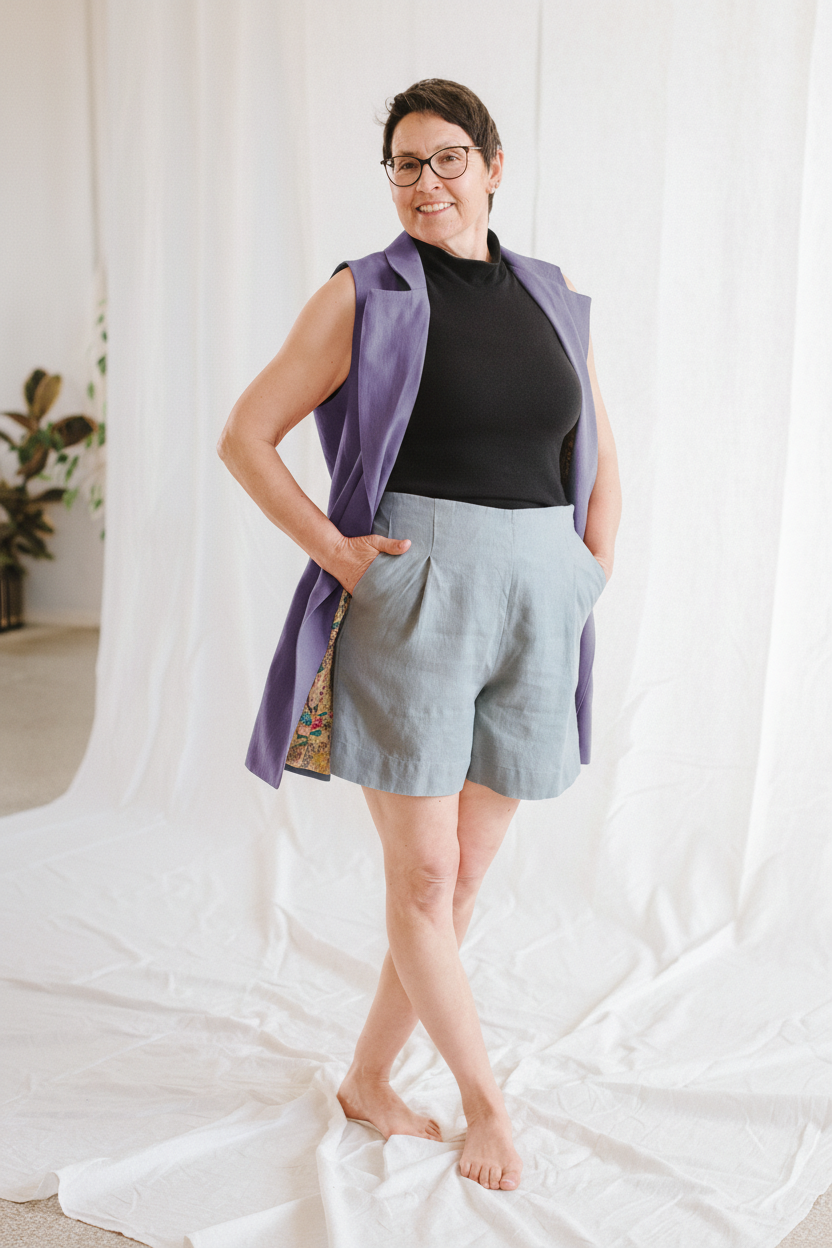 Linen Vest - cedarandvine