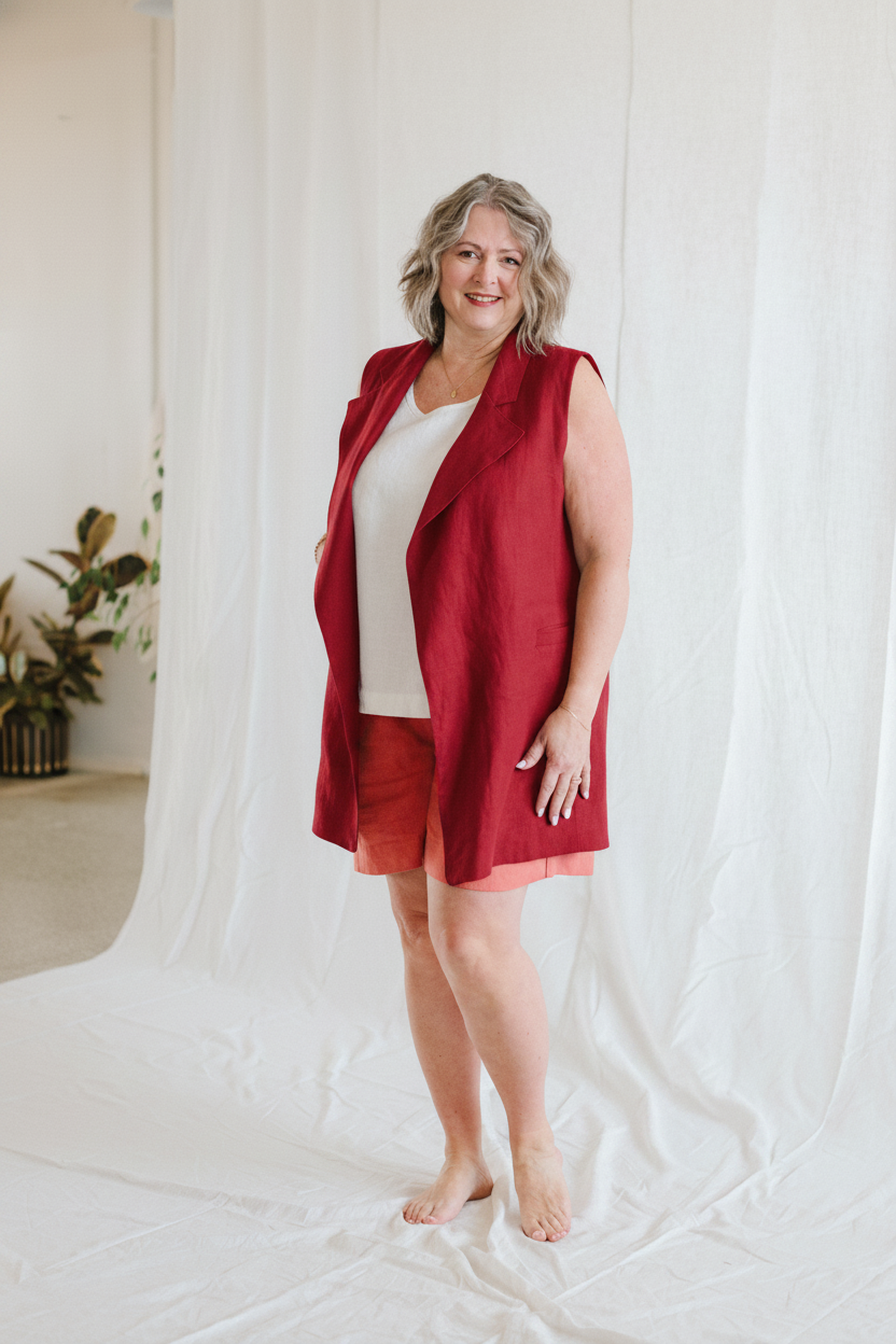 Linen Vest - cedarandvine