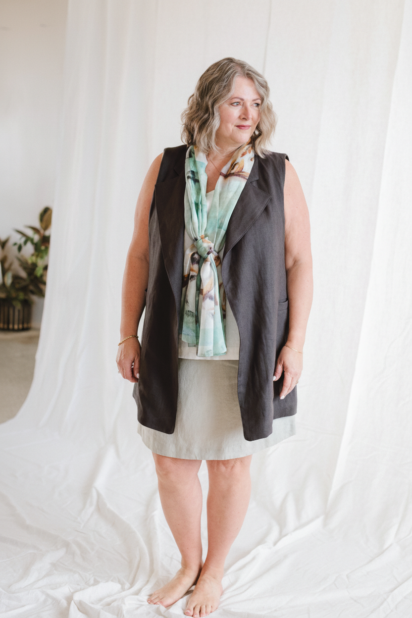 Linen Vest - cedarandvine