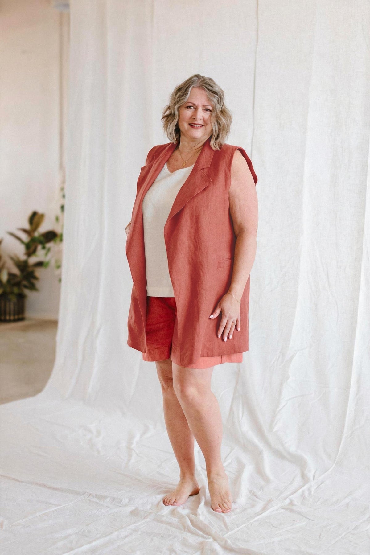 Linen Vest - cedarandvine