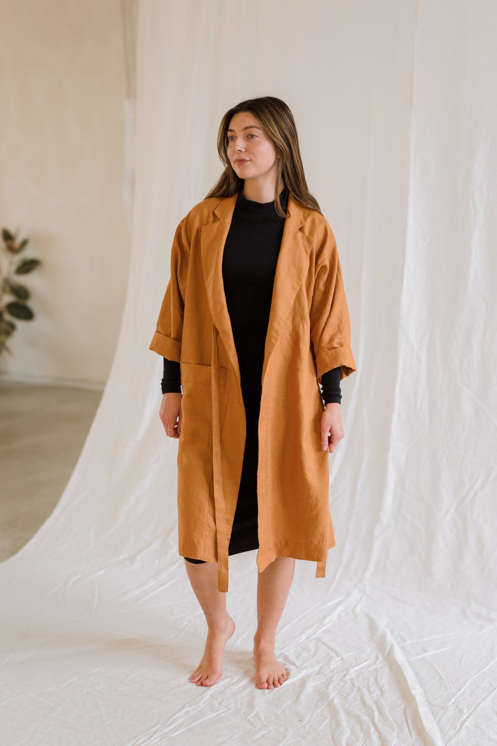 Golden || Linen Fabric