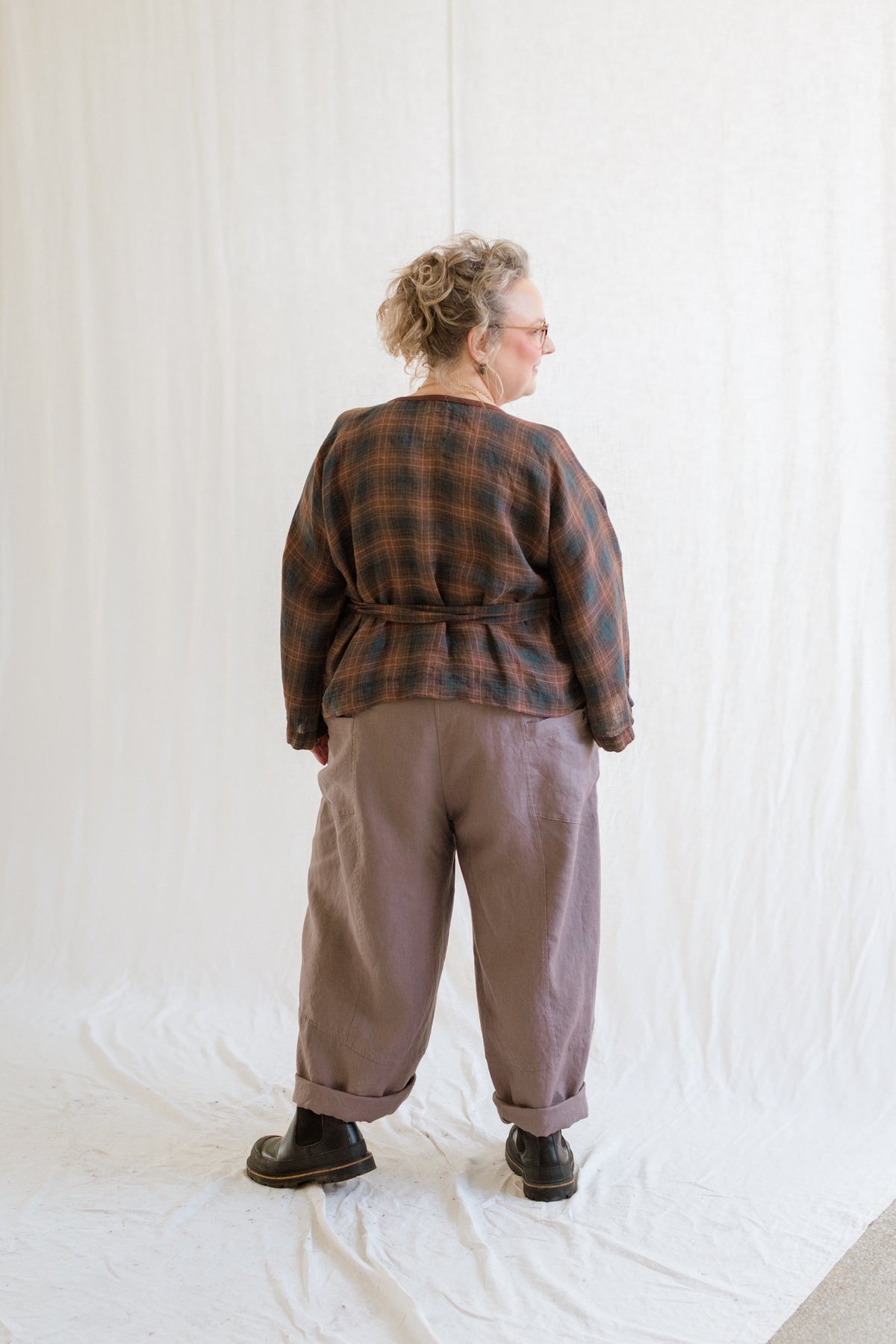 Plaid Kimono Top