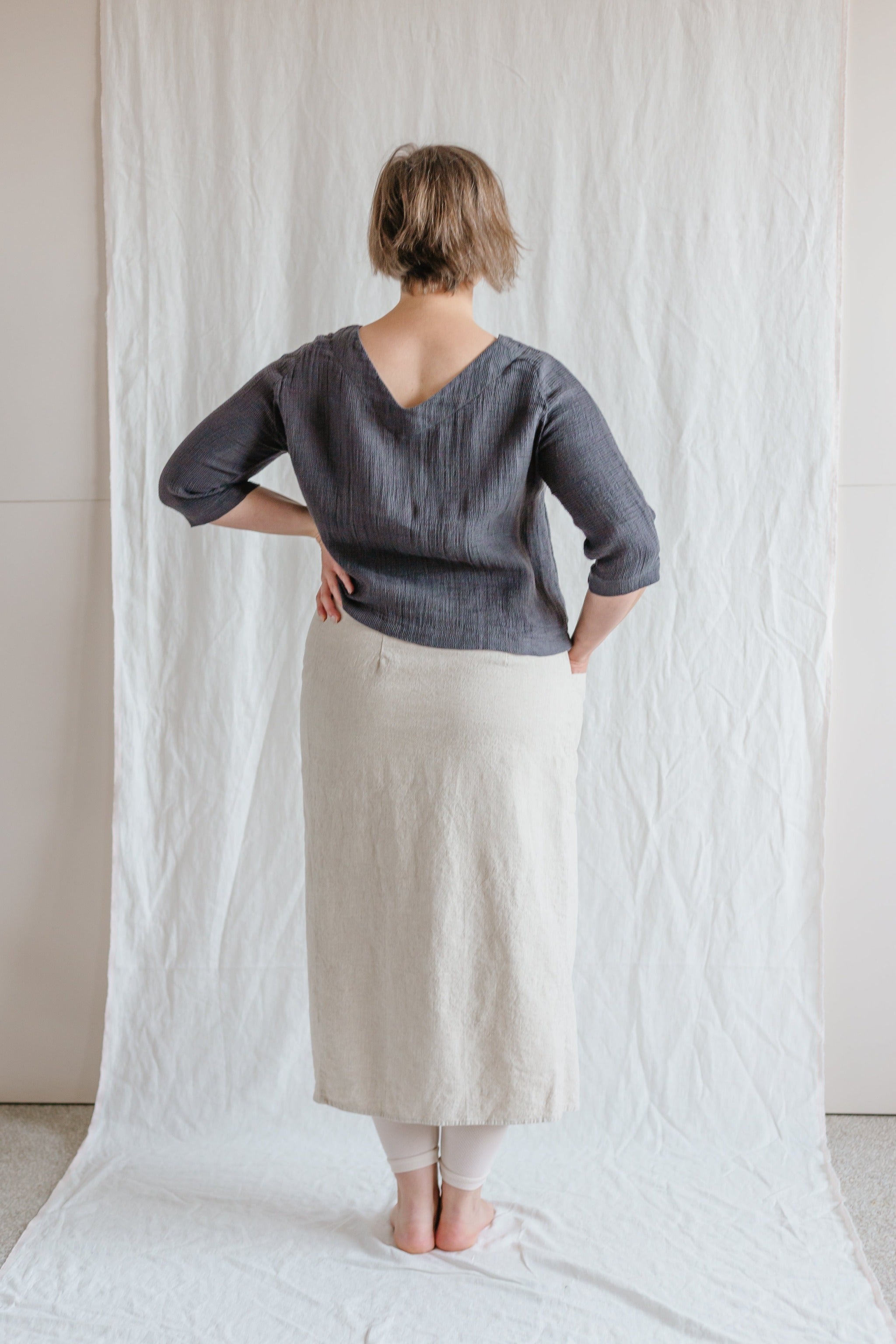 Linen Wrap Skirt - cedarandvine