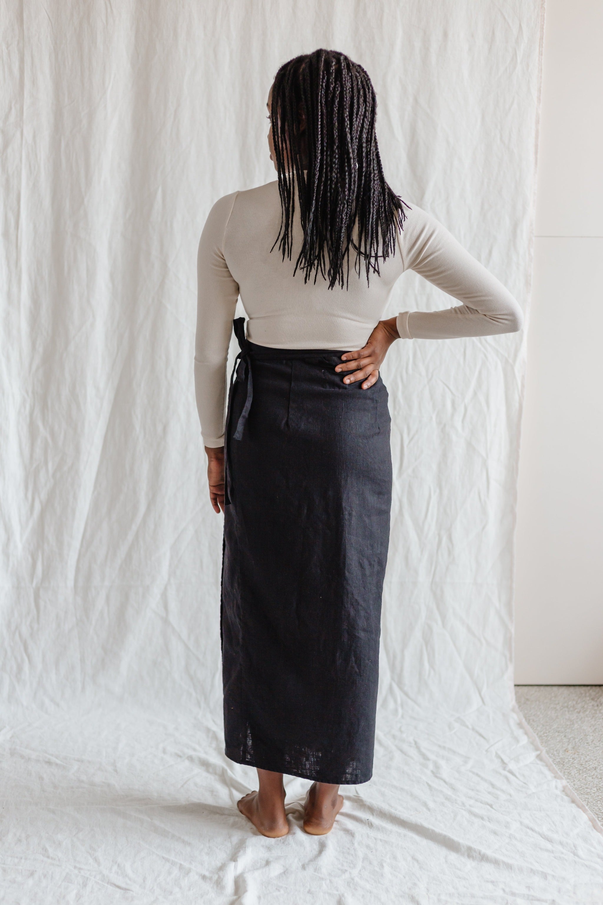 Linen Wrap Skirt - cedarandvine