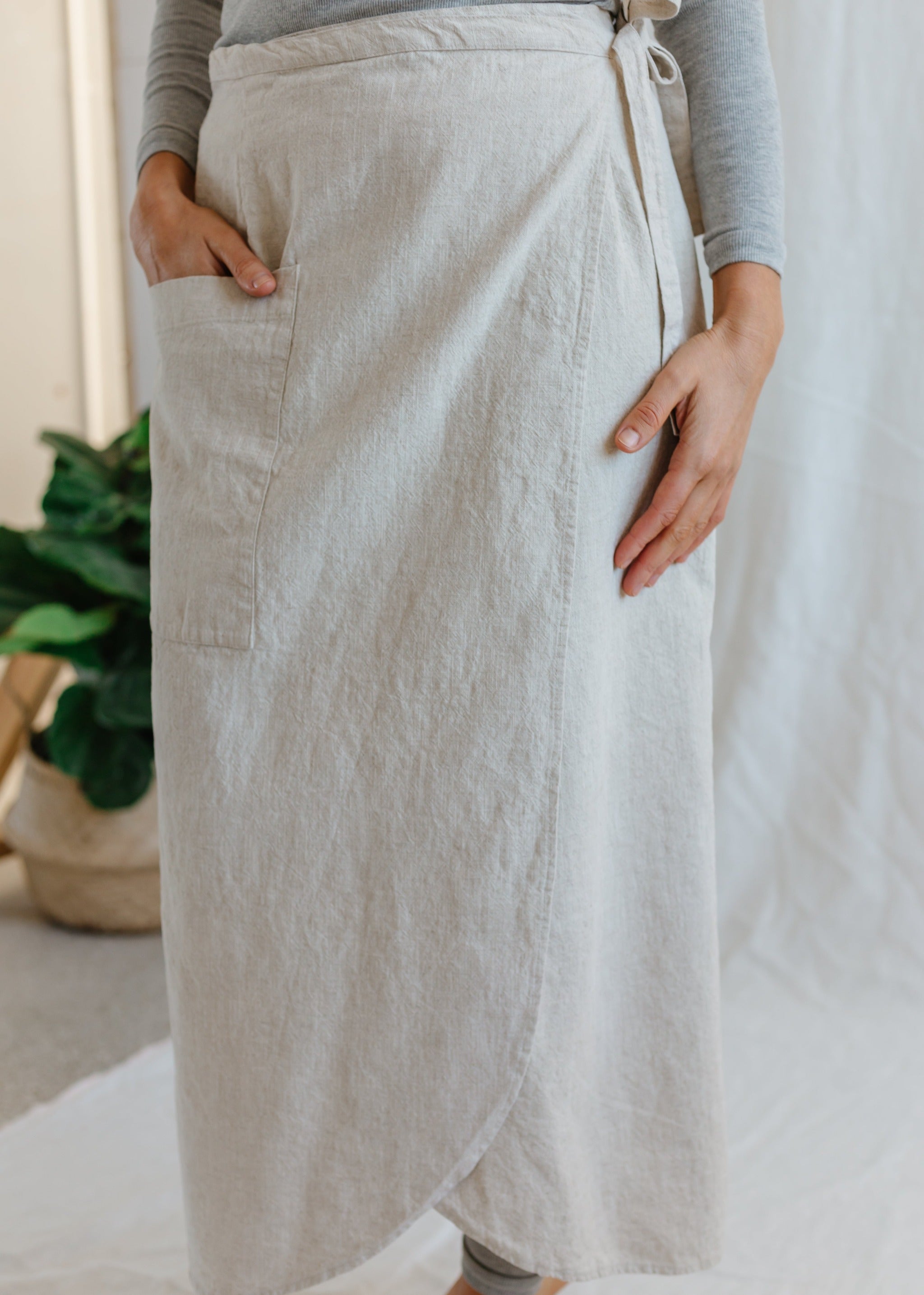 Linen Wrap Skirt - cedarandvine