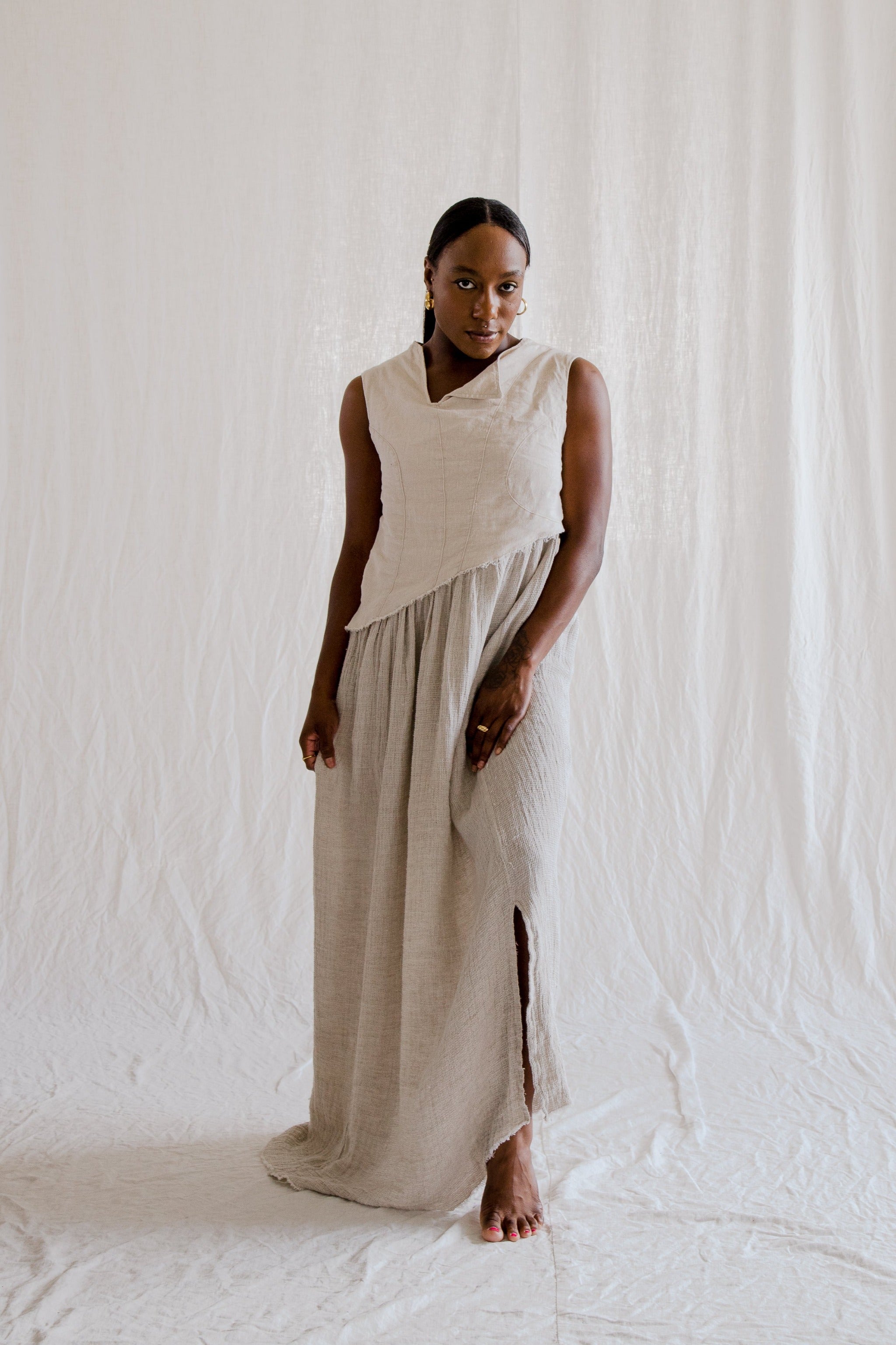 Linen Flow Dress - cedarandvine