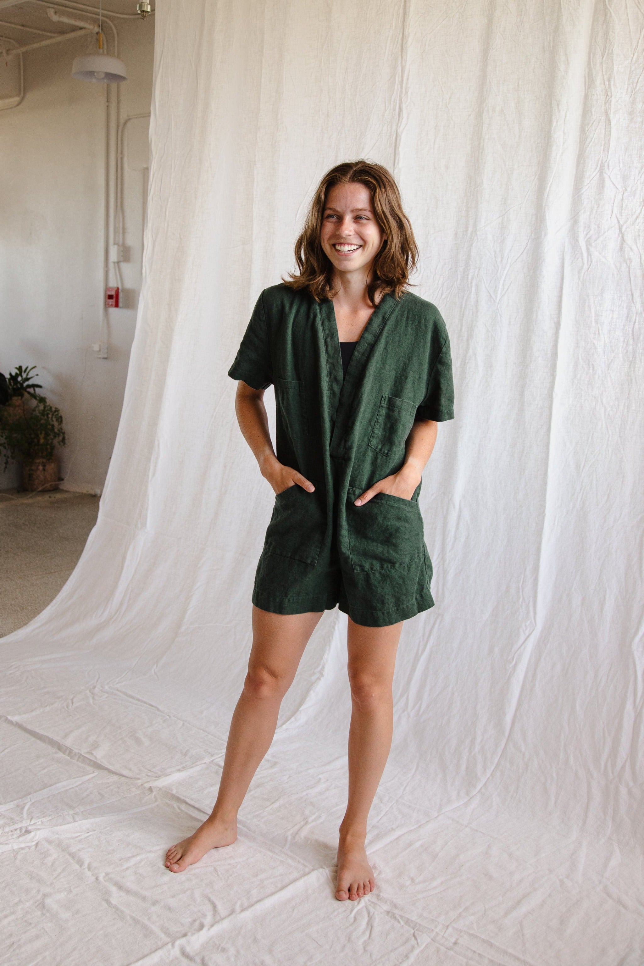 Mini Utility Romper - cedarandvine