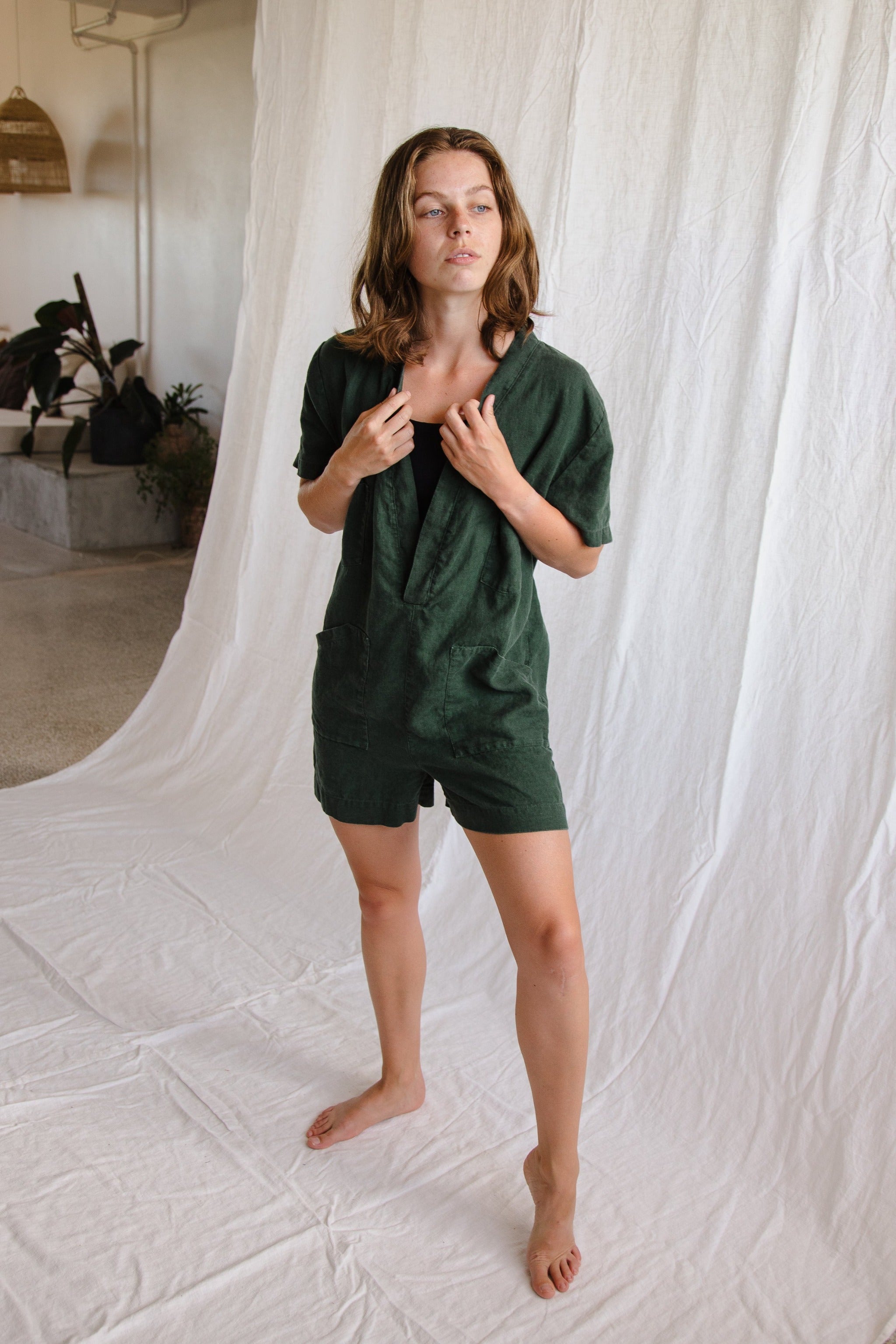 Mini Utility Romper - cedarandvine