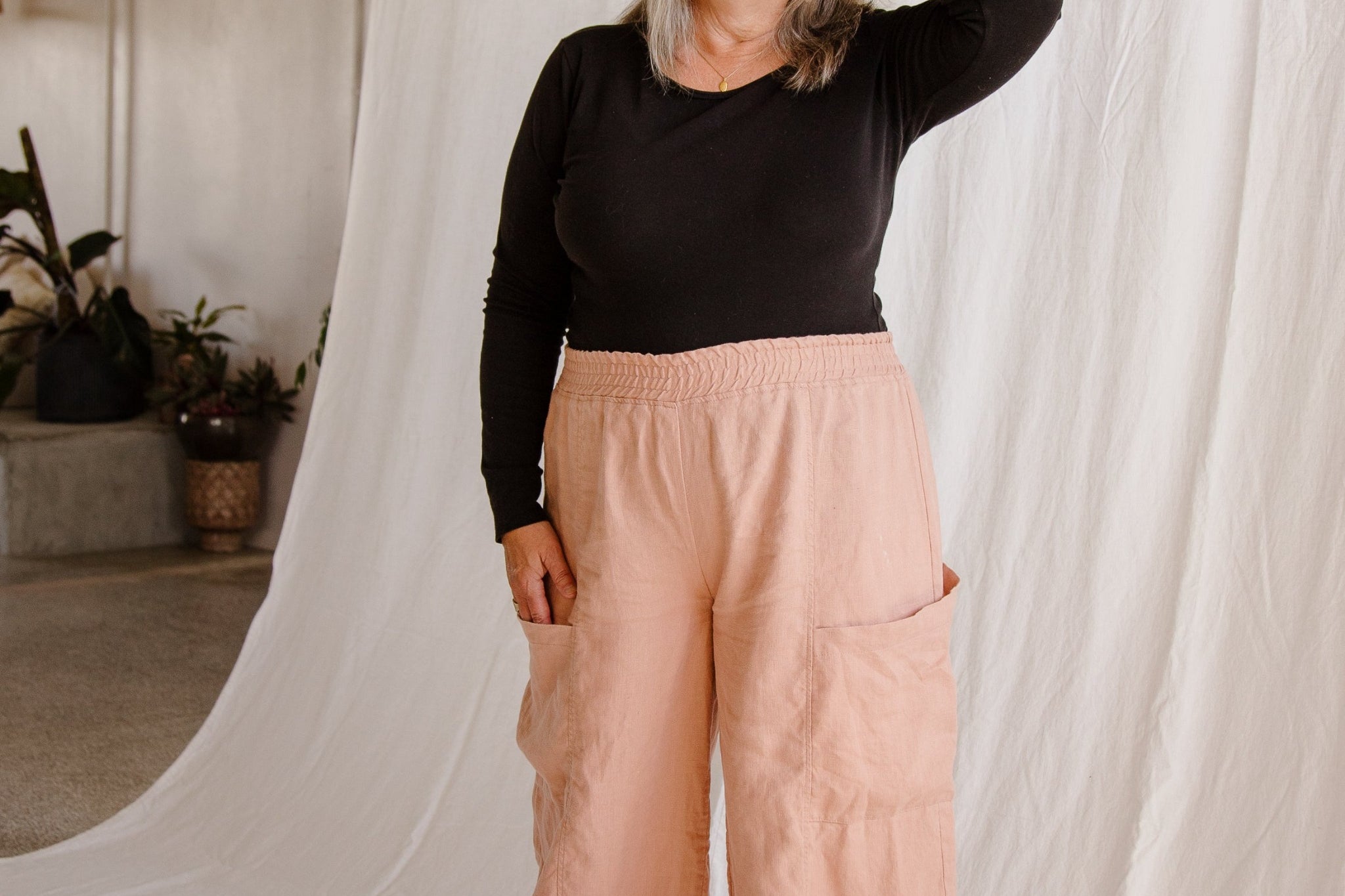 S-5XL Plus Size Clothes Women Summer Cotton Linen Pants Solid