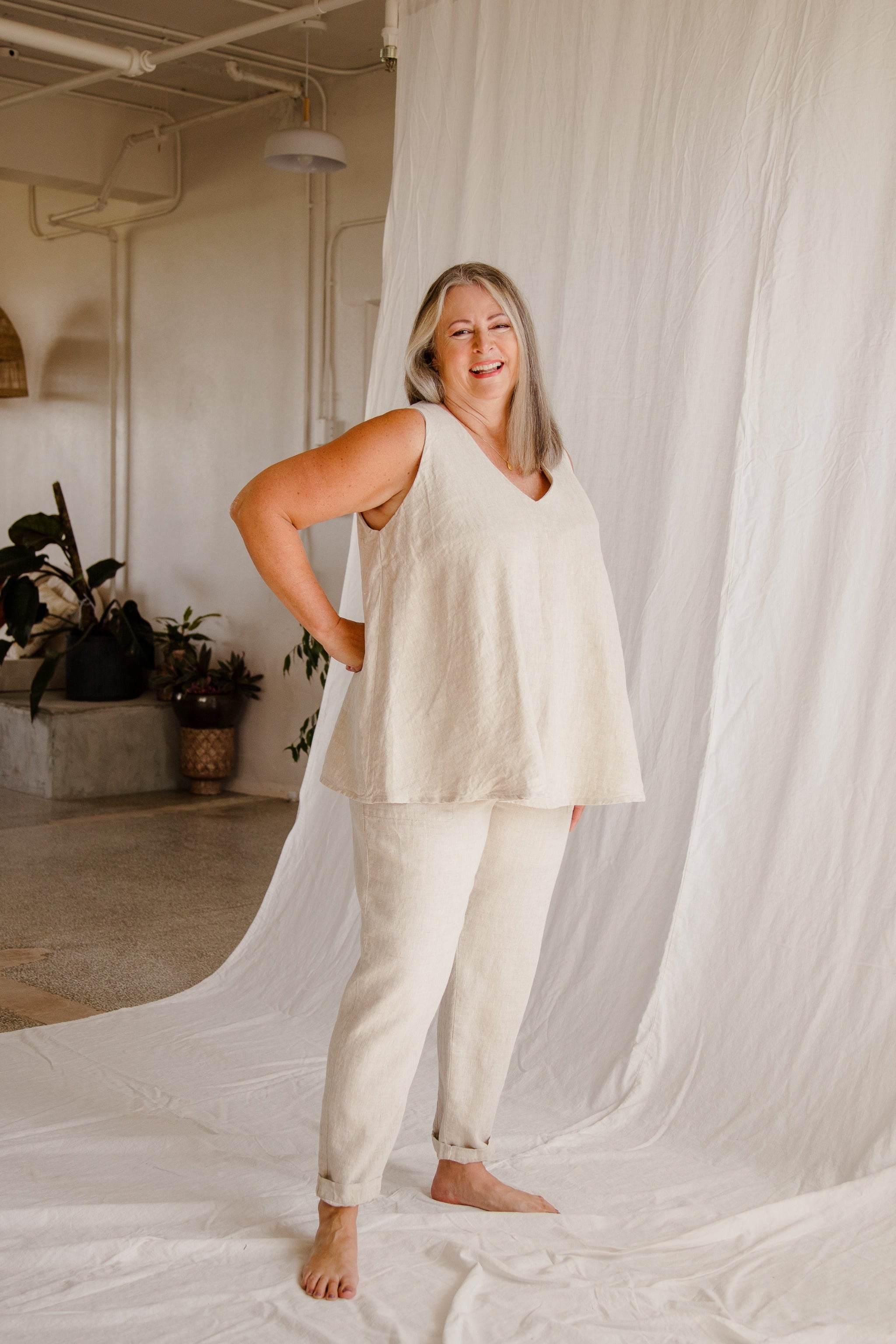 Plus size sale linen clothing canada