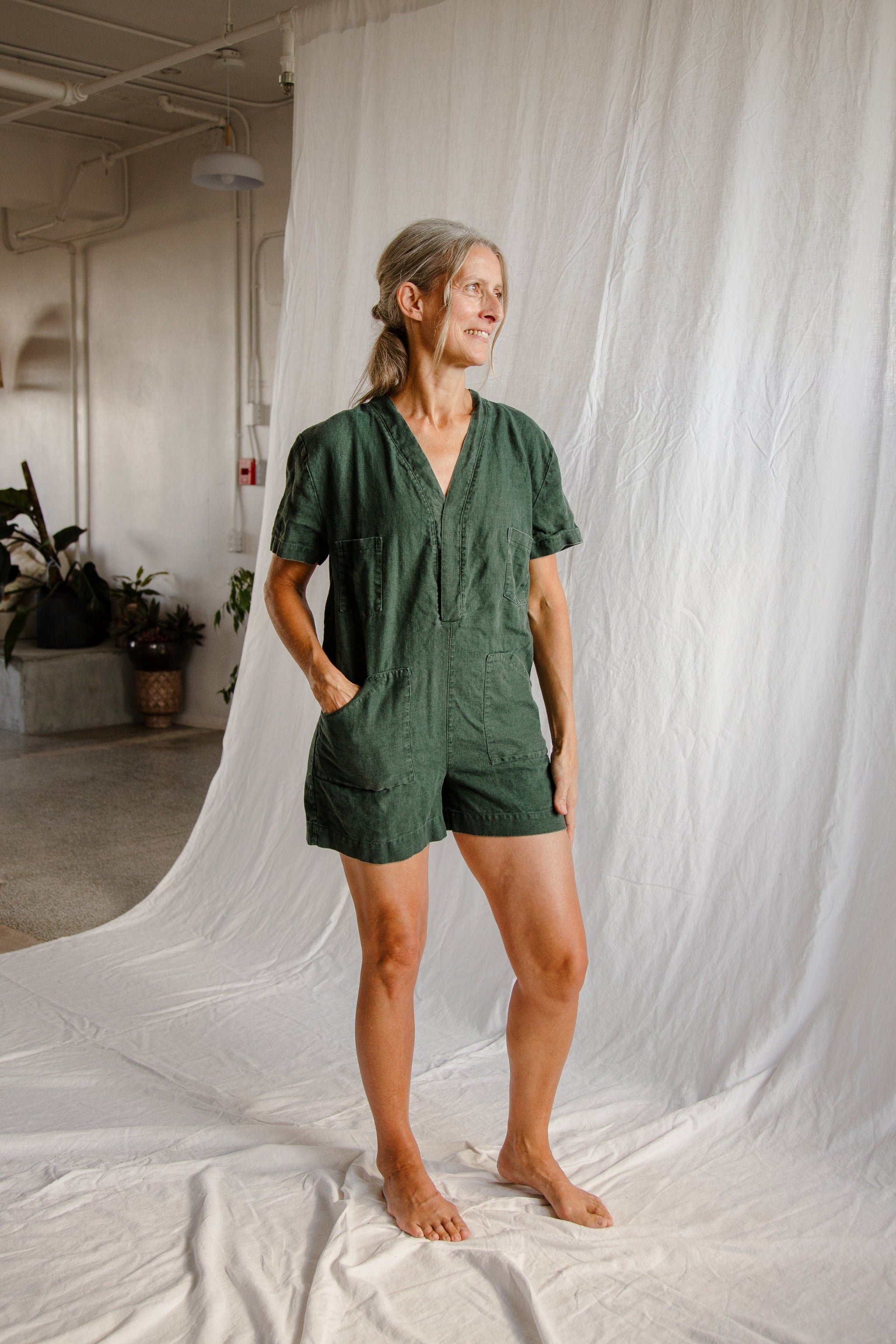 Mini Utility Romper - cedarandvine